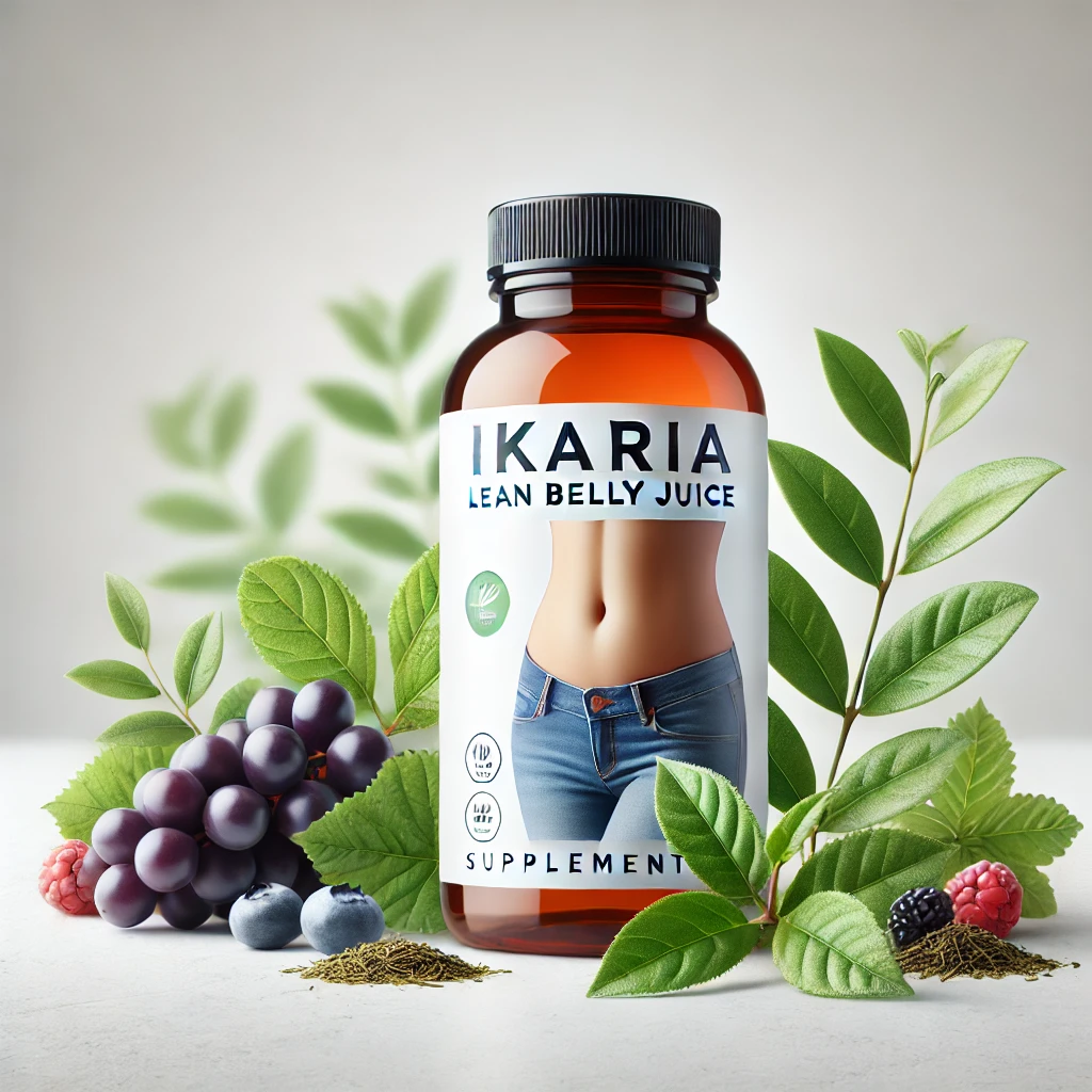 Ikaria Lean Belly Juice bottle with natural ingredients